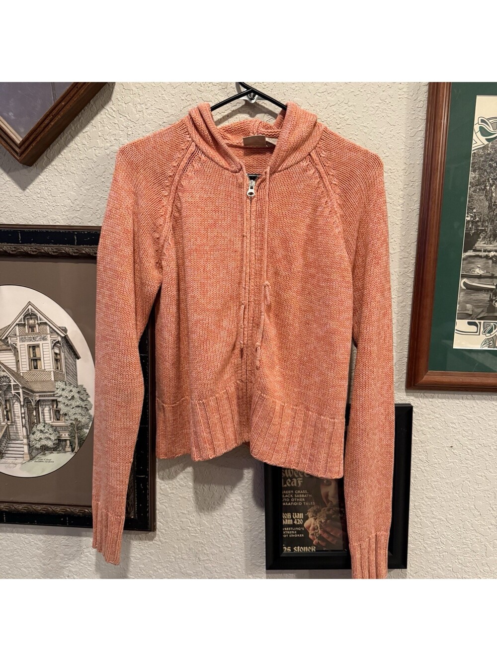 Vintage 90s Fiorlini International Designer Salmon Sweater Size Womens Large